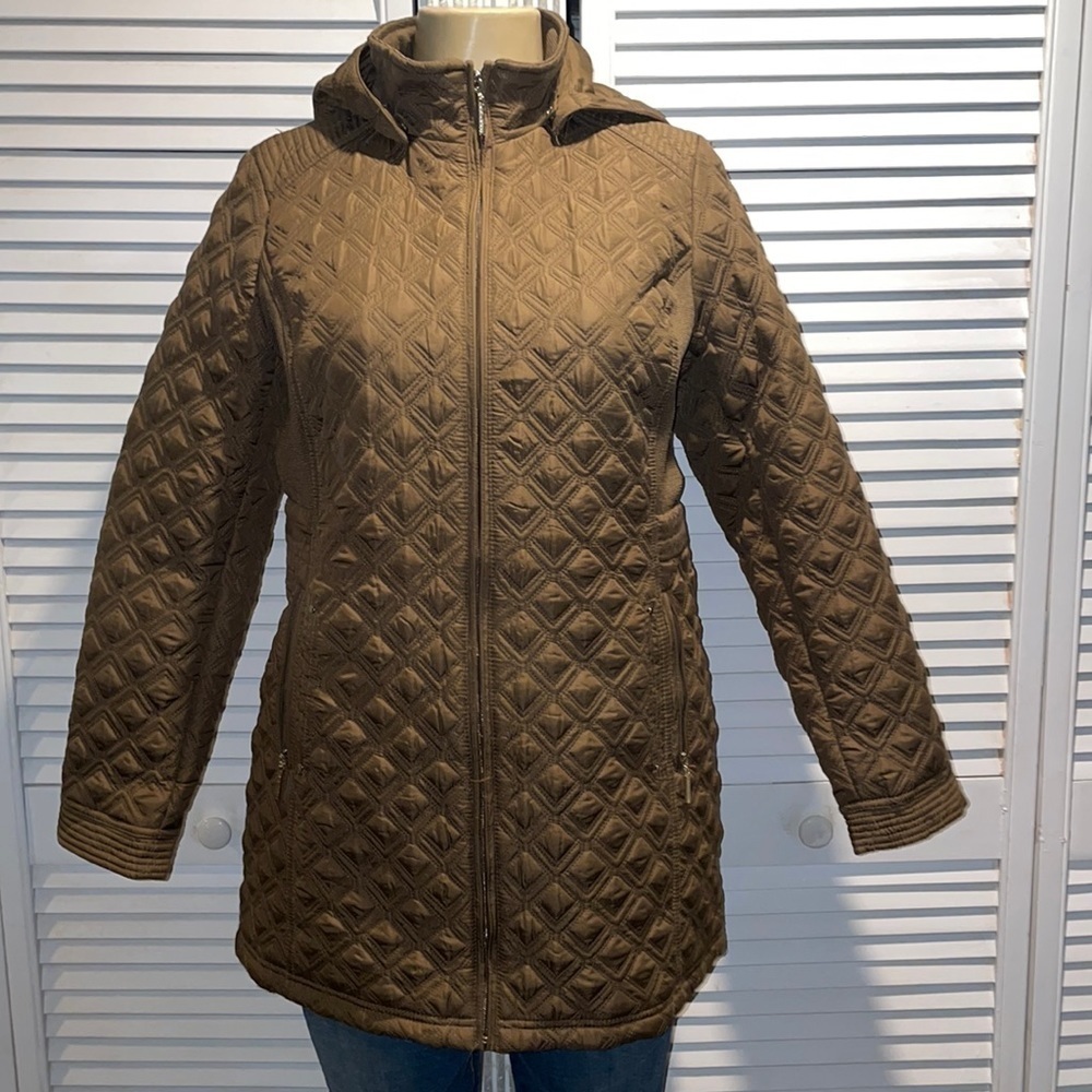 Weatherproof | Snap Hooded Quilted Jacket - Women size M - Picture 1 of 7